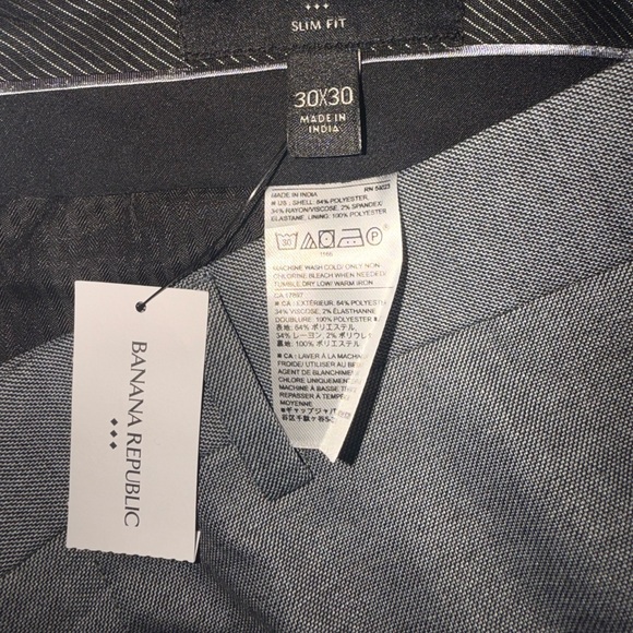 Banana Republic TAILORED-FIT SHARKSKIN TROUSER - Picture 5 of 7
